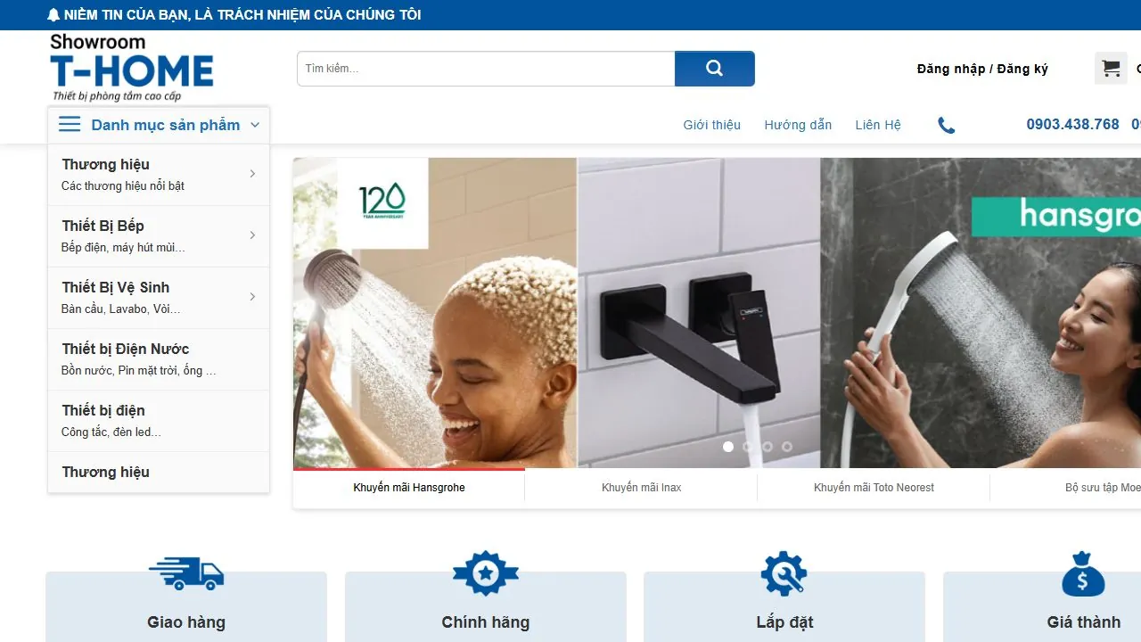 Ảnh chụp website T-HOME ngày 03/10/2026