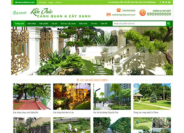 Mẫu website Cây xanh 2