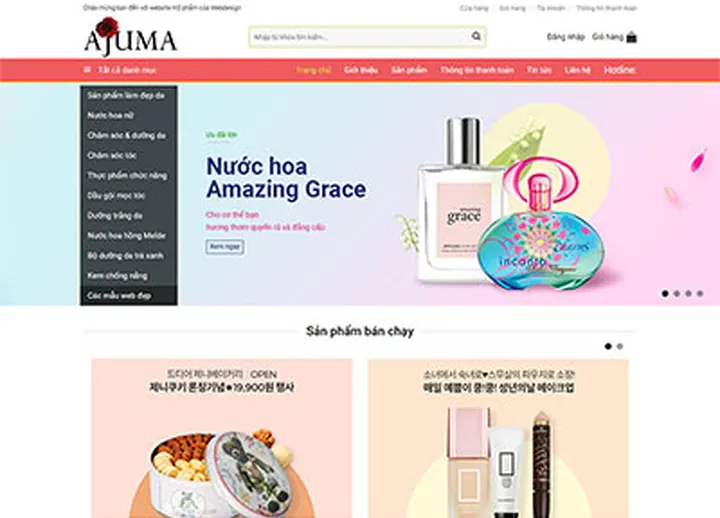 Mẫu website Mỹ phẩm 4
