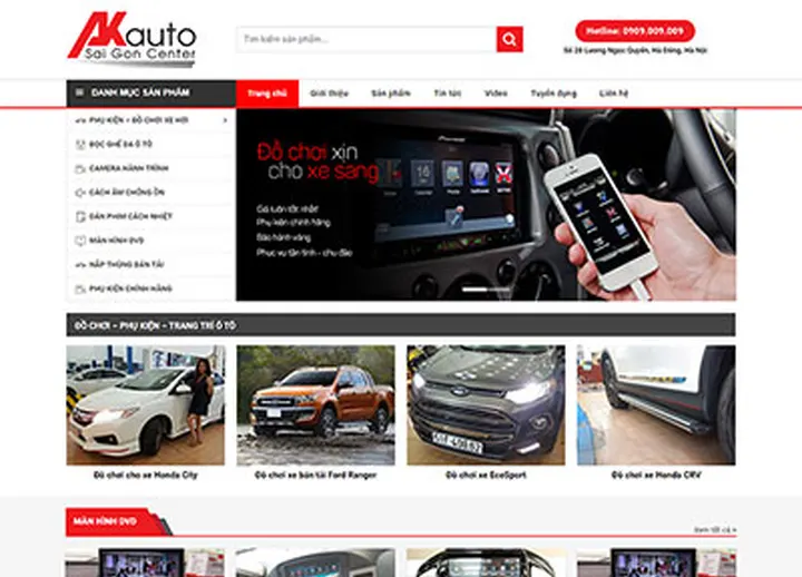 Mẫu website Sale car