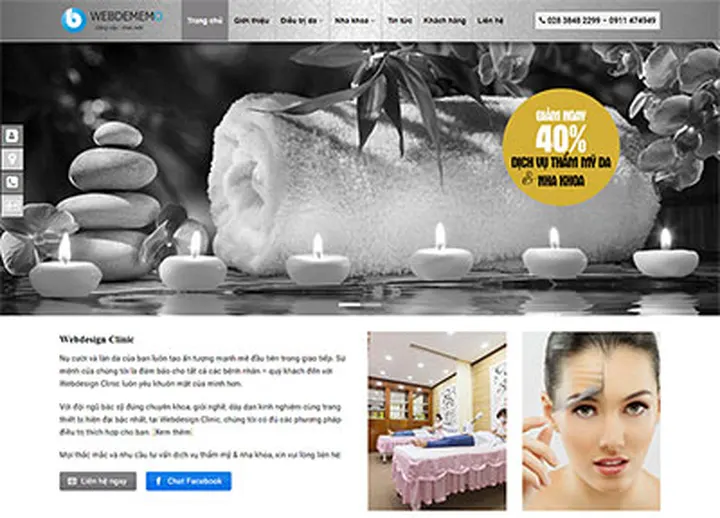 Mẫu website Thẩm mỹ viện