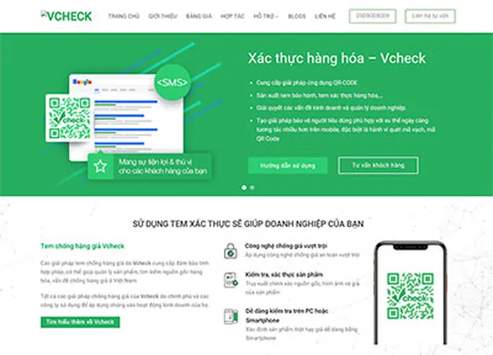 Mẫu website Vcheck