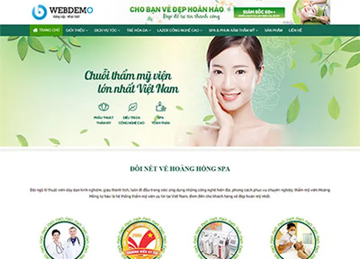 Mẫu website Spa 3
