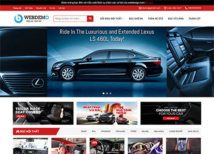 Mẫu website Salecar2