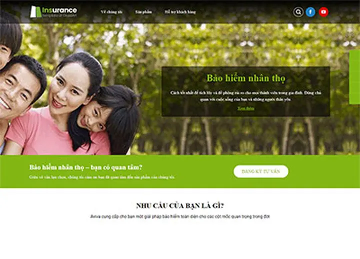 Mẫu website Bảo hiểm