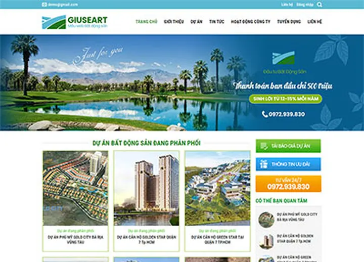 Mẫu website Bất động sản 8