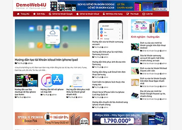 Mẫu website TIN TỨC NEW