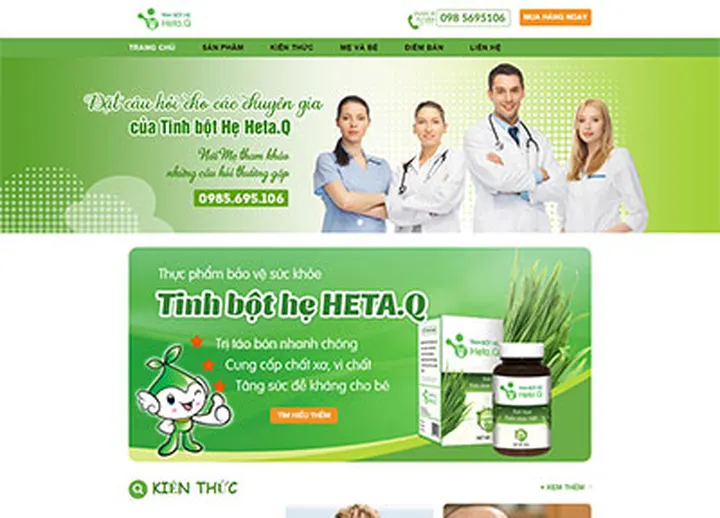 Mẫu website Tinh bột