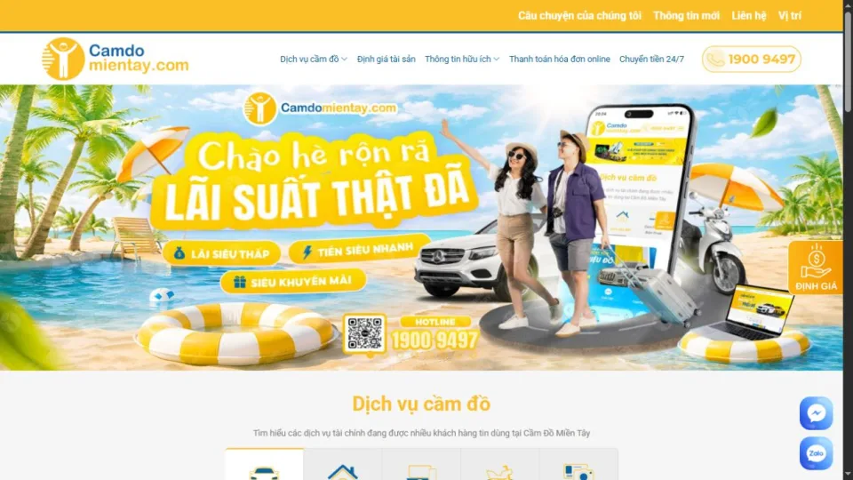 Giao diện Cầm đồ Miền Tây