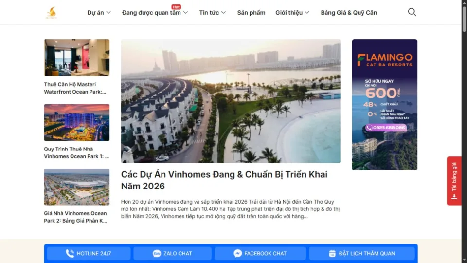 Giao diện Căn hộ Vinhomes