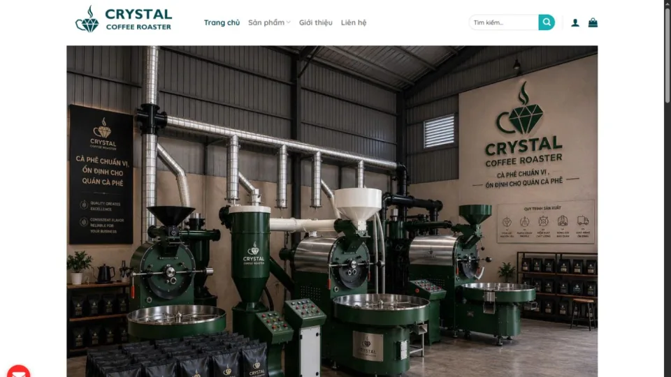 Giao diện Crystal Coffee Roaster