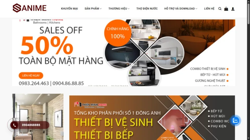 Giao diện Sanime Shop