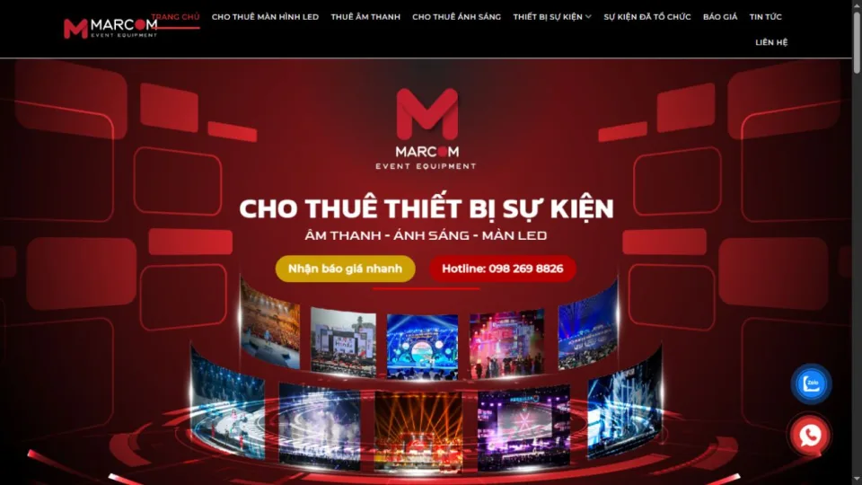 Giao diện Marcom Event