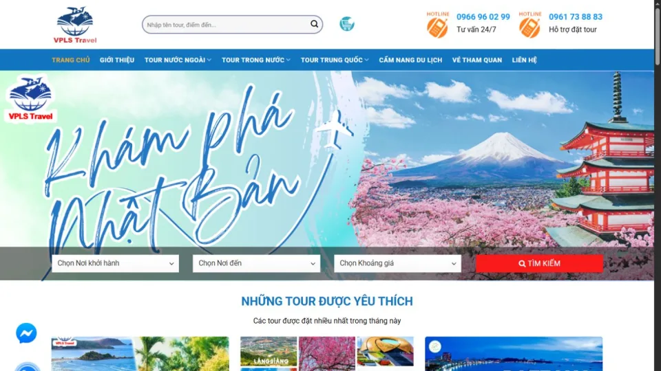 Giao diện Việt Phát Lạng Sơn Travel