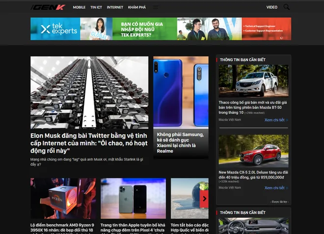 Giao diện website tối màu tạo vẻ sang trọng và tăng trải nghiệm người dùng 