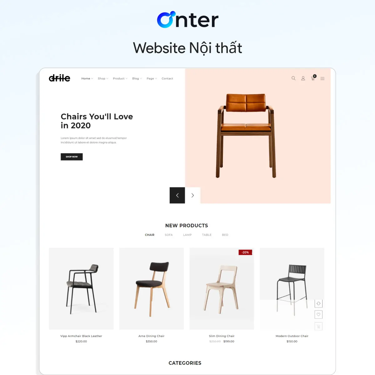 <em>Thiết kế Website Nội thất</em>