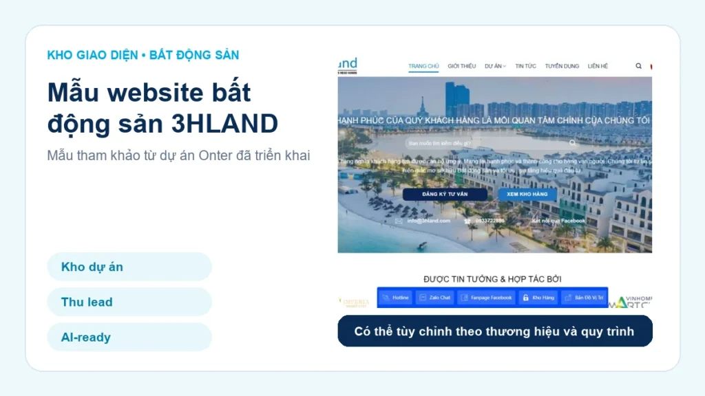 Mẫu website bất động sản tích hợp AI: cấu trúc và ví dụ thực tế