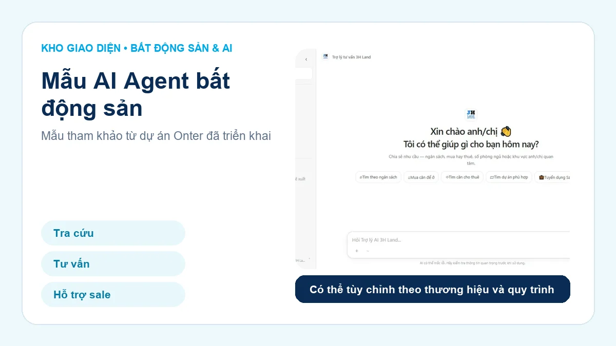 Ảnh xem trước mẫu website Mẫu AI Agent bất động sản 3HLAND