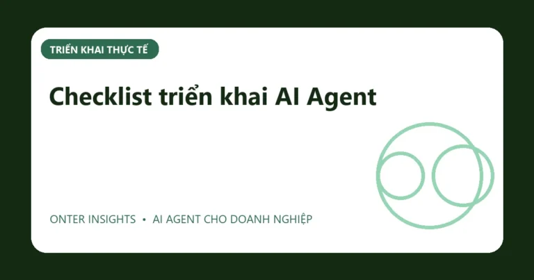 Minh họa checklist triển khai ai agent cho doanh nghiệp