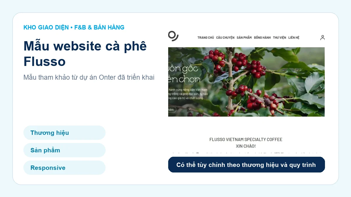 Ảnh xem trước mẫu website Mẫu website cà phê Flusso