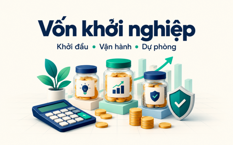 Vốn khởi nghiệp gồm chi phí khởi đầu, vận hành và khoản dự phòng