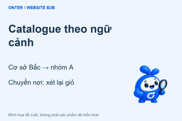 Bee Onter bên tiêu đề Catalogue theo ngữ cảnh và các ý chính của bài viết