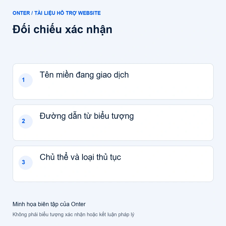 Kiểm tra website đã thông báo: đối chiếu hồ sơ thay vì chỉ nhìn biểu tượng