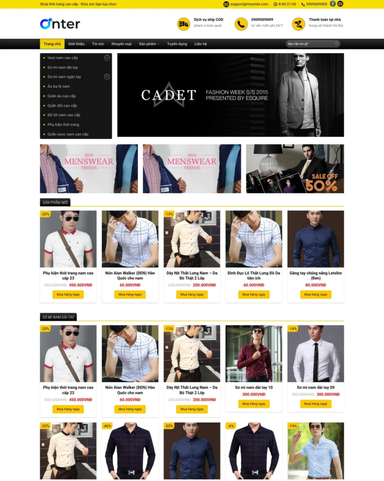 Mẫu website Thời trang 2