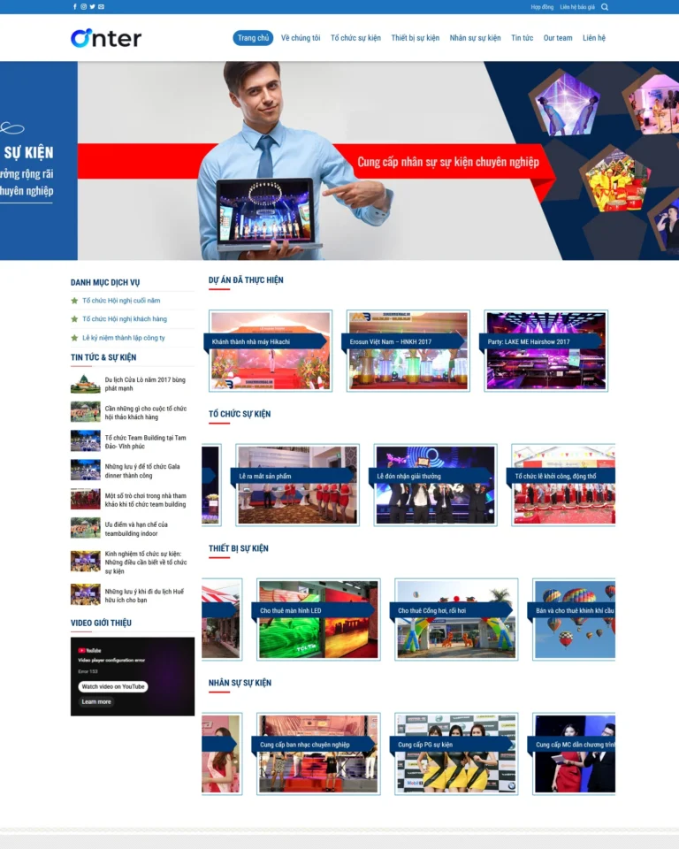 Mẫu website Sự kiện 2