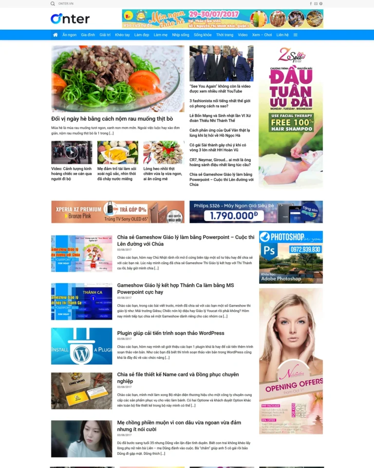 Mẫu website Tin tức – Mẫu 2