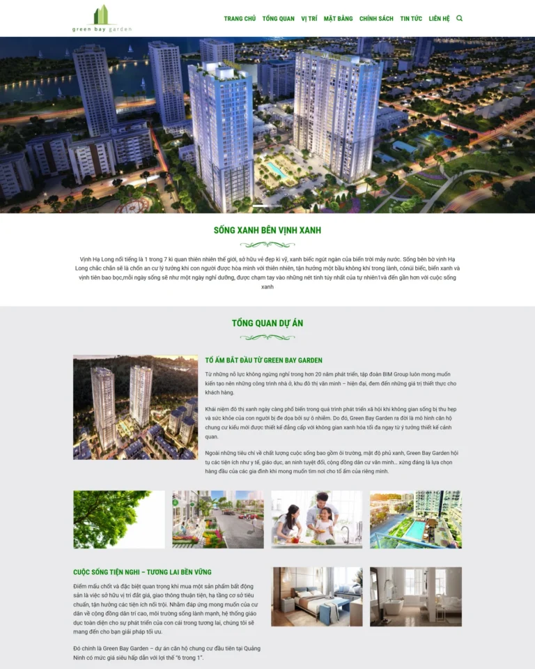 Mẫu website Greenbay