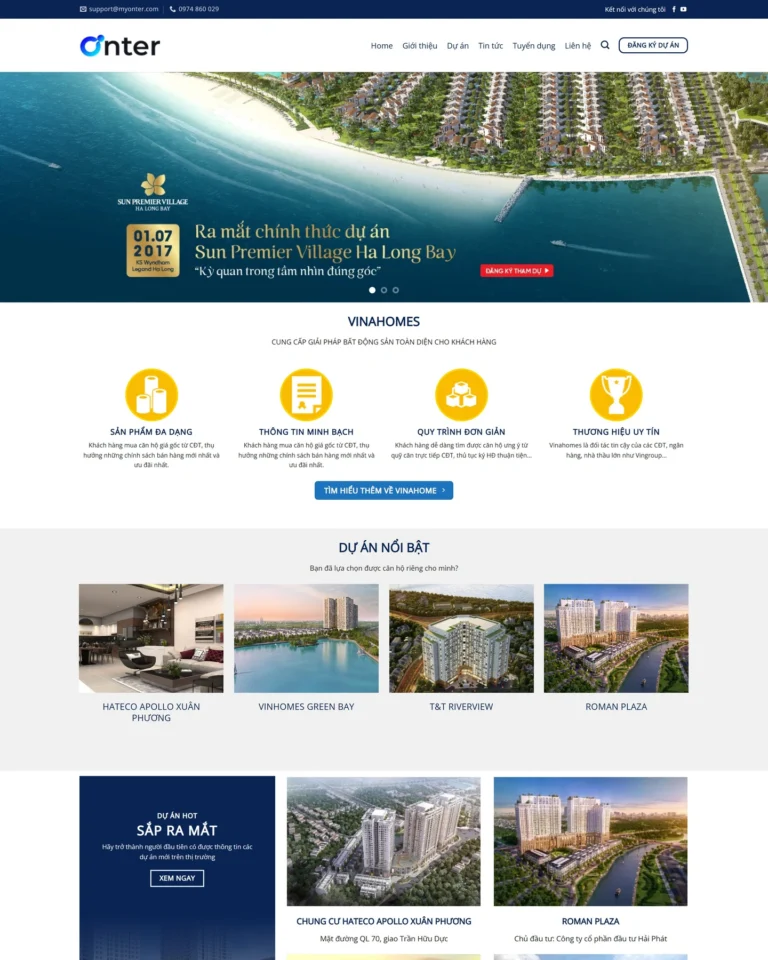 Mẫu website Bất Động Sản