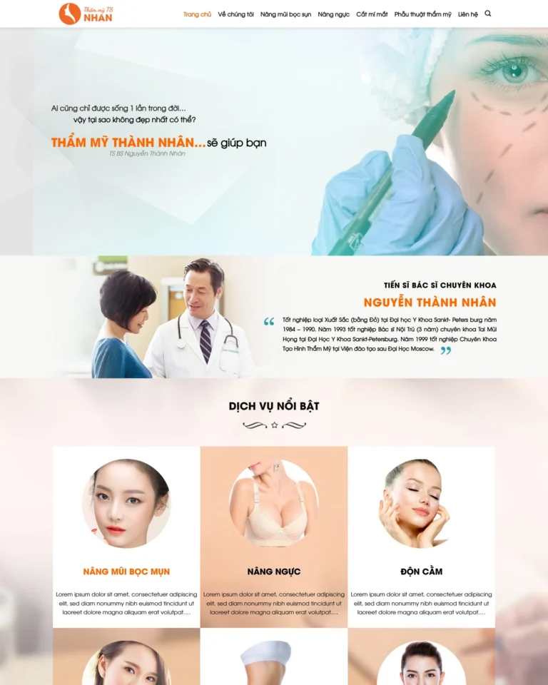 Mẫu website Phòng khám