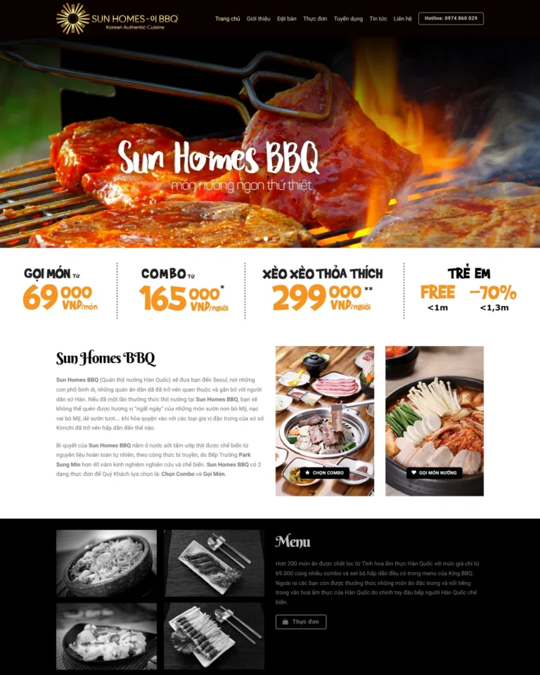 Mẫu website BBQ