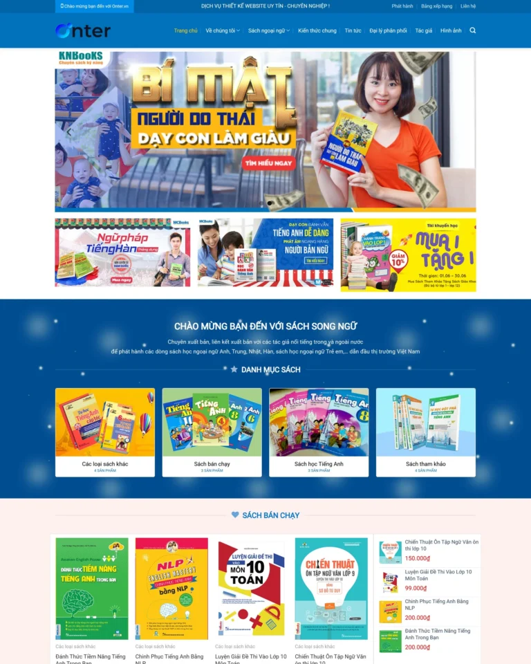 Mẫu website Book