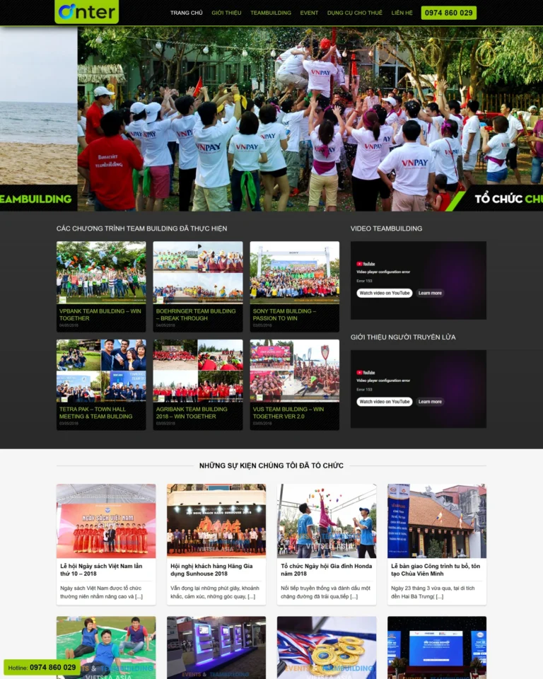 Mẫu website Sự kiện 5