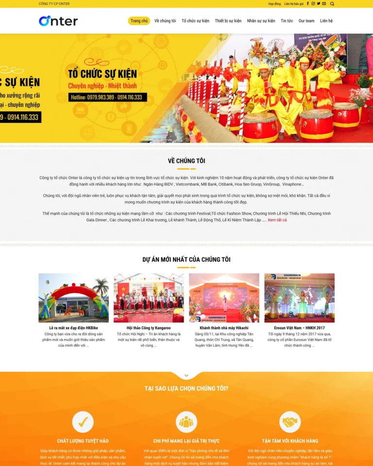 Mẫu website Sự kiện 6