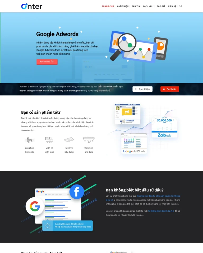 Mẫu website Marketing