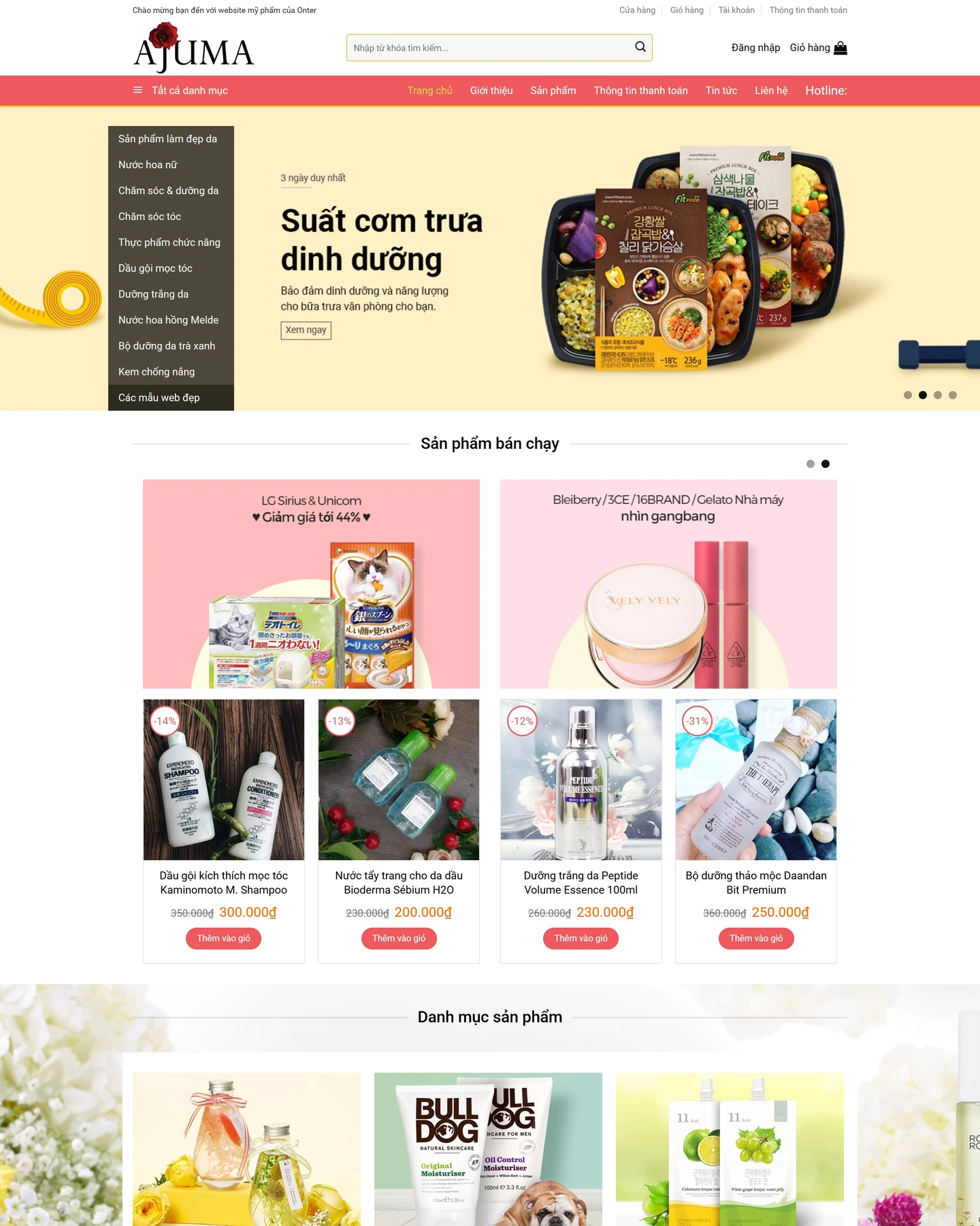 Ảnh xem trước mẫu website Mỹ phẩm 4