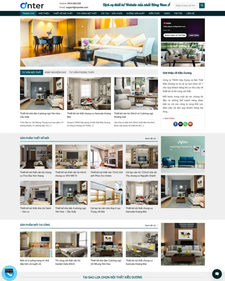Mẫu website Nội thất 4