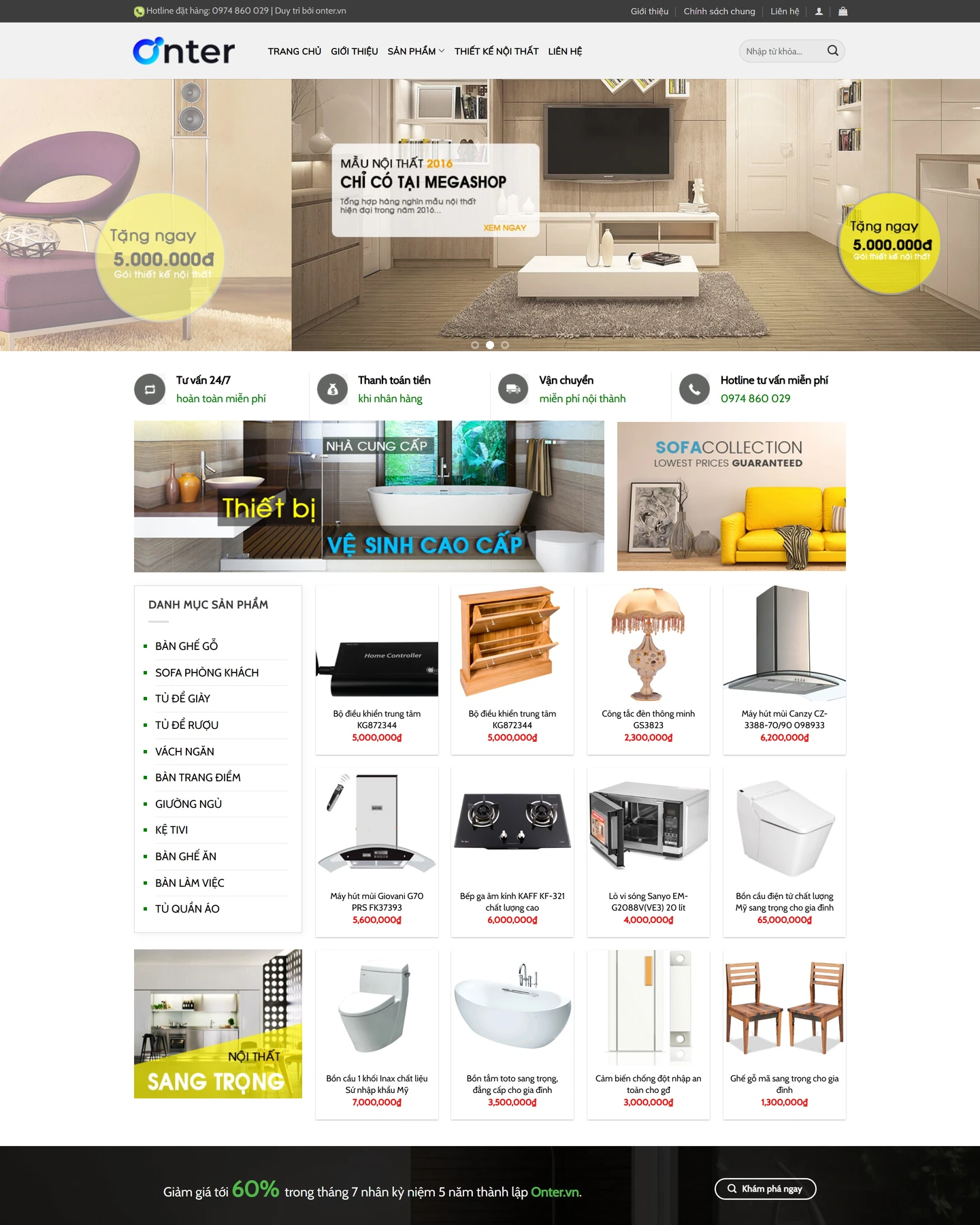 Ảnh xem trước mẫu website Shop nội thất