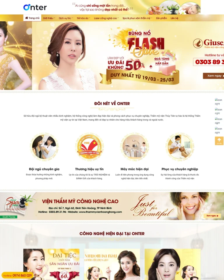 Mẫu website Spa 2