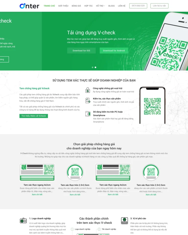 Mẫu website Vcheck