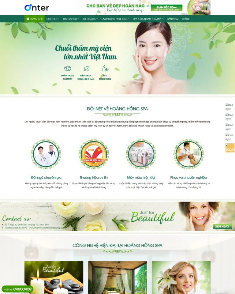 Mẫu website Spa 3