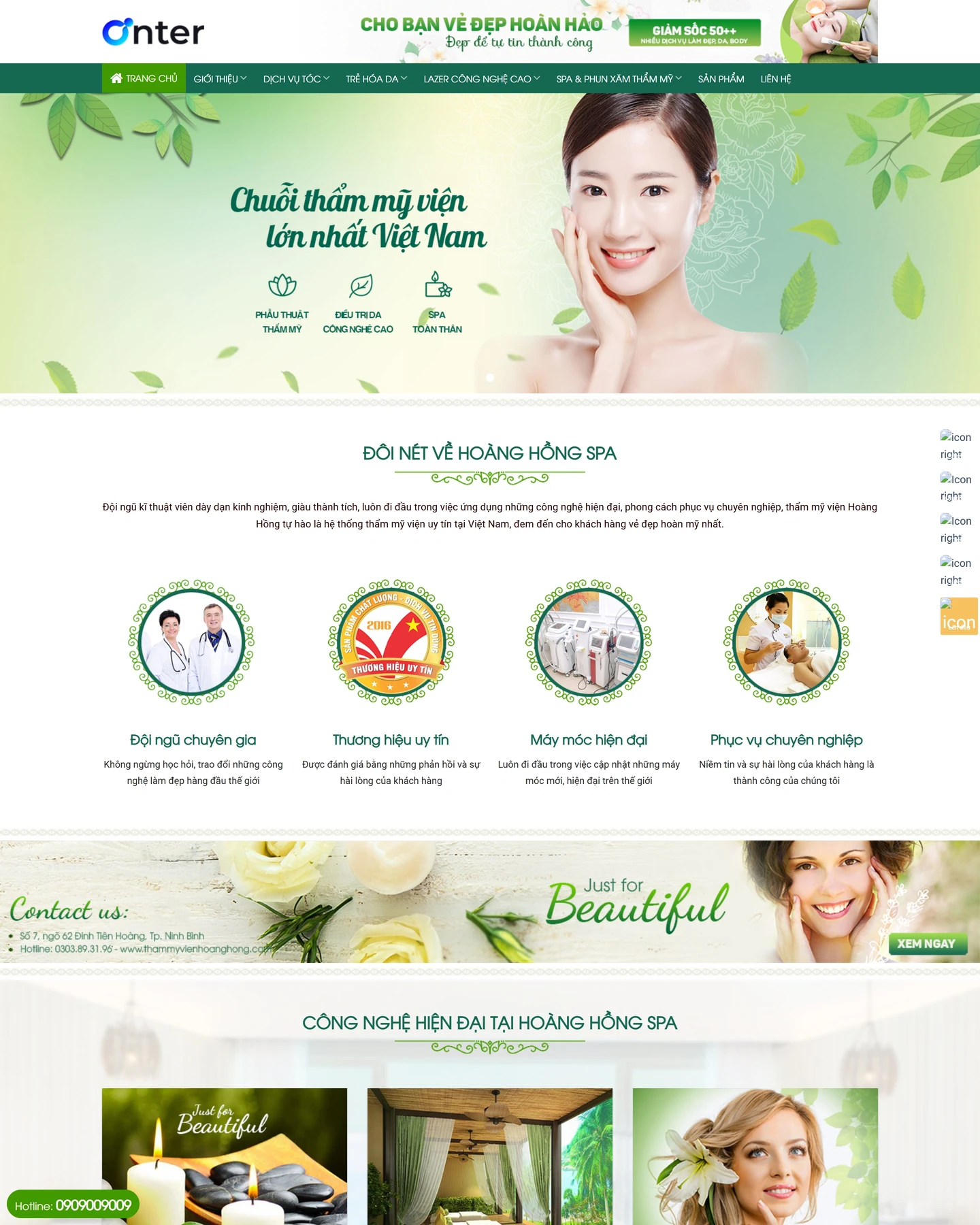 Ảnh xem trước mẫu website Spa 3