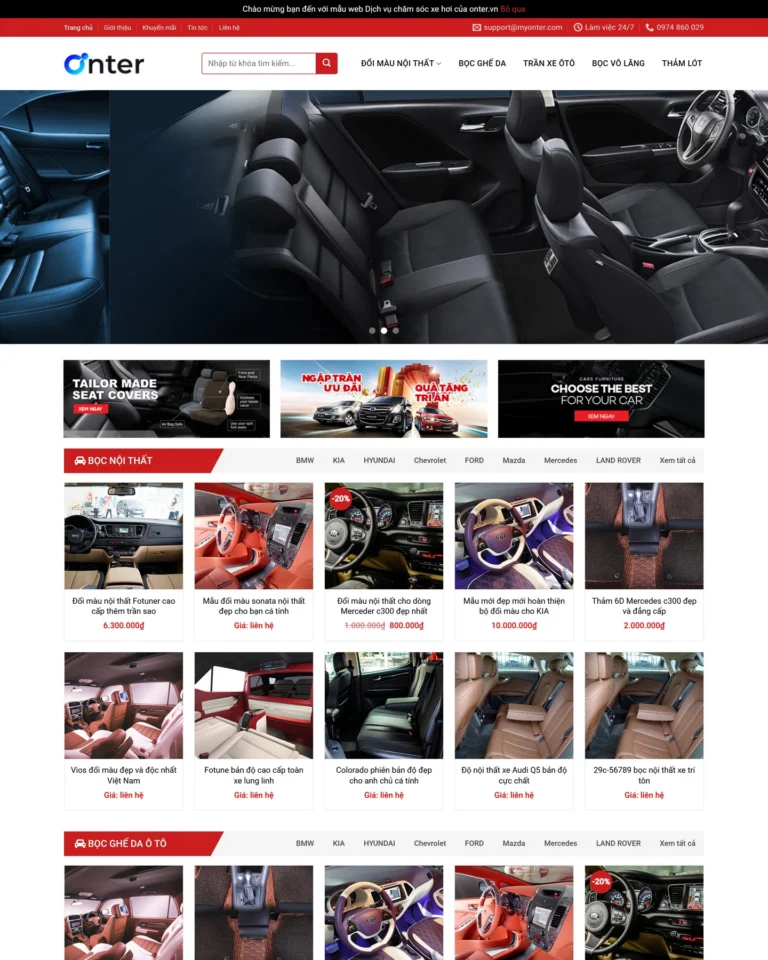 Mẫu website Salecar2