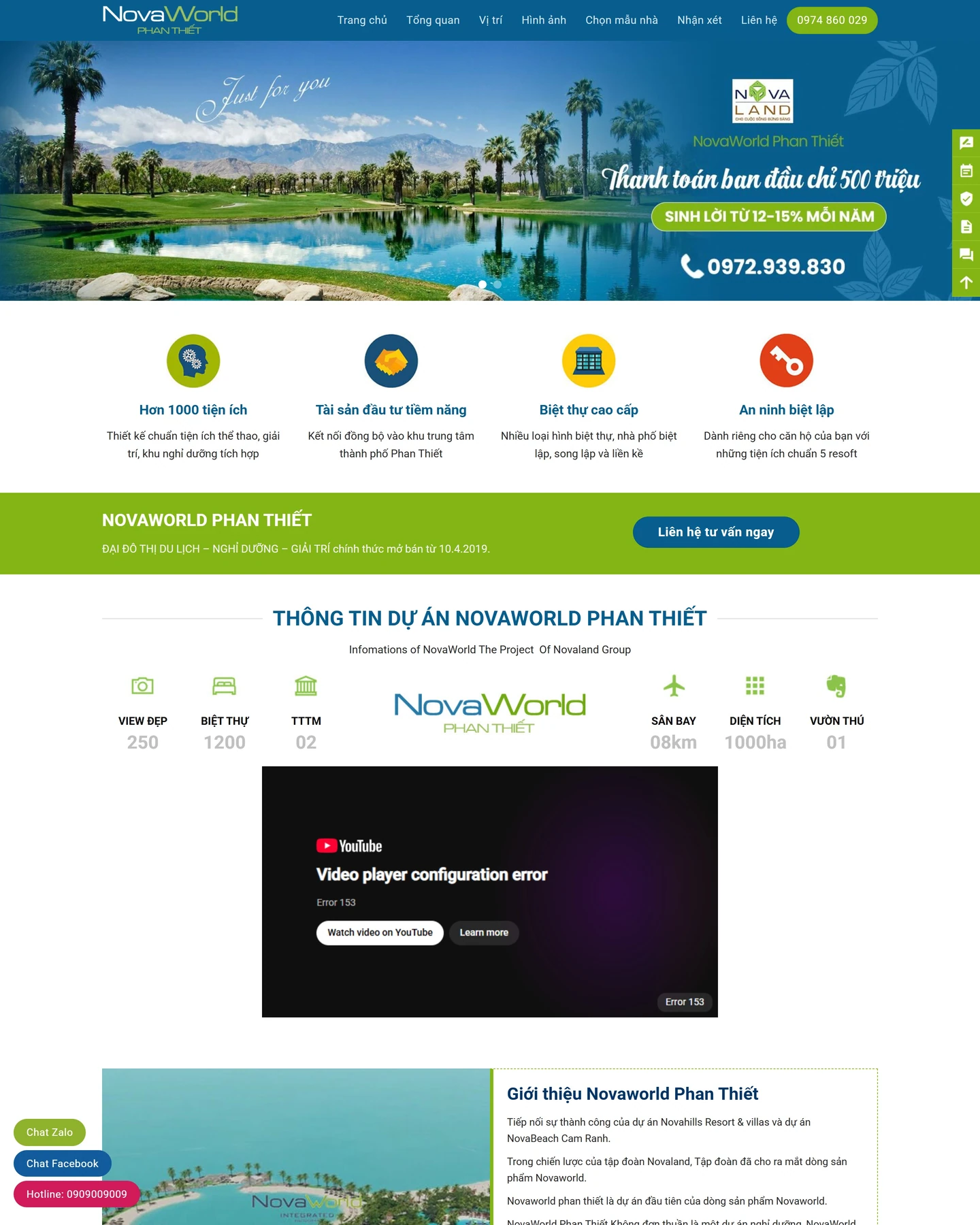 Mẫu website Bất động sản 6 cho lĩnh vực Bất động sản