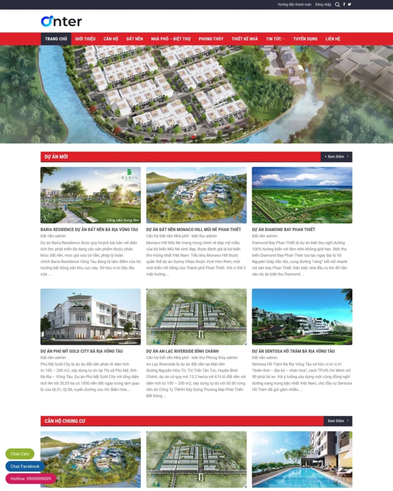 Mẫu website Bất động sản 7