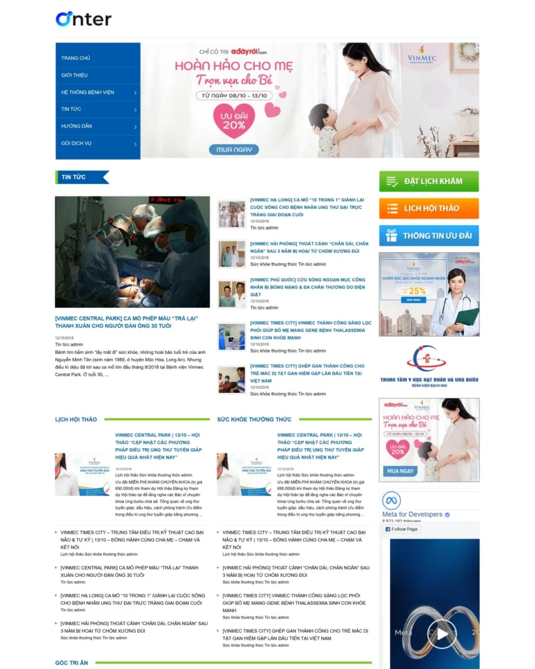 Mẫu website Bệnh viện