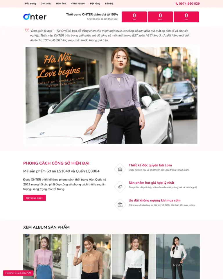 Mẫu website Fashion 5